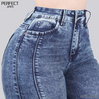 Jeans Skinny Flare Tiro Alto 2043