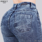 Jeans Skinny Flare Tiro Alto 2043