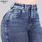 Jeans Skinny Flare Tiro Alto 2046