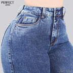 Jeans Skinny Flare Tiro Alto 2055