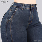 Jeans Skinny Flare Tiro Alto 2056