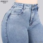 Jeans Skinny Flare Tiro Alto 2060