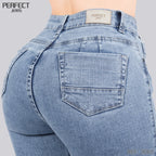 Jeans Skinny Flare Tiro Alto 2060