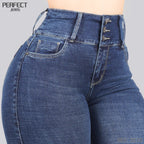 Jeans Skinny Flare Tiro Alto 2070