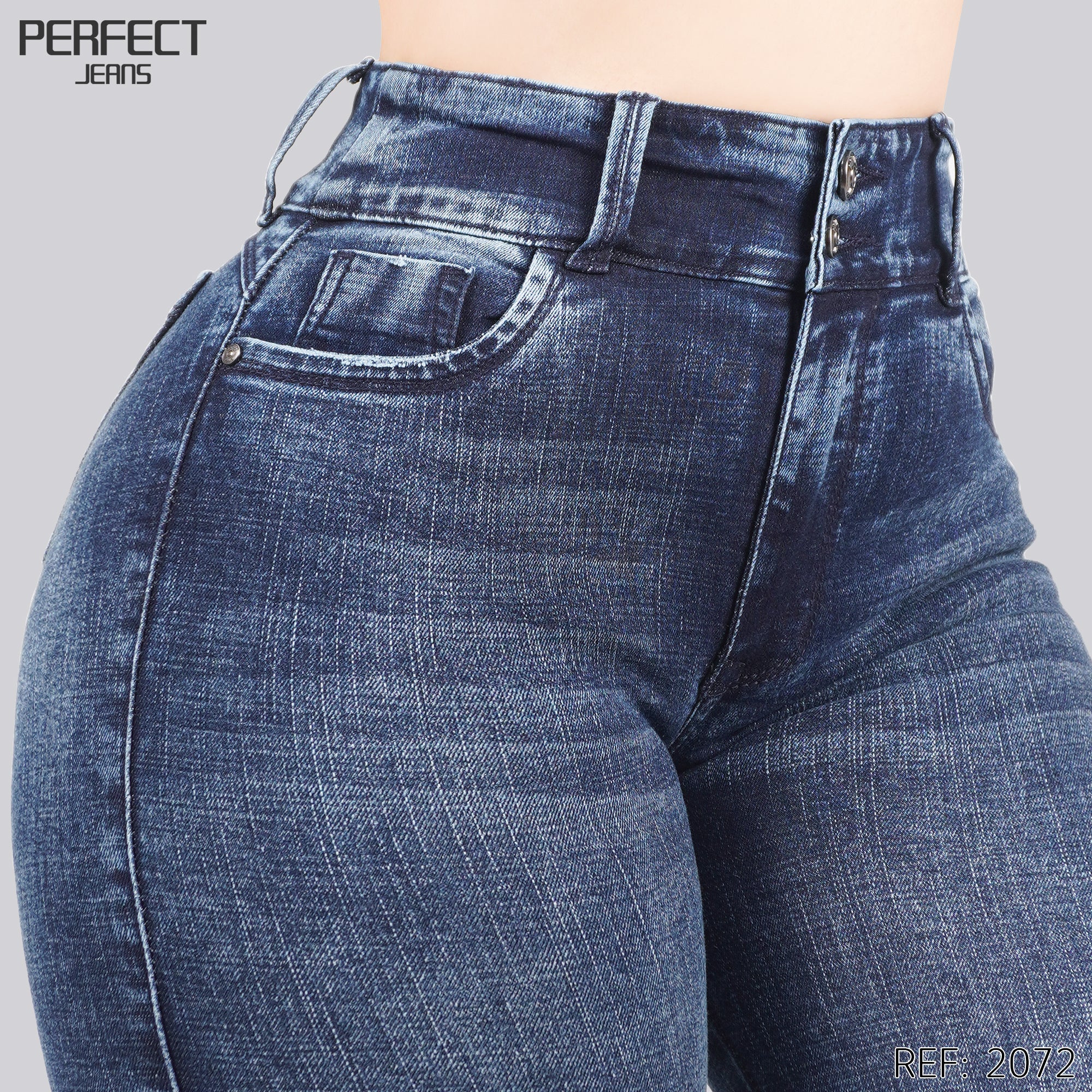 Jeans Skinny Flare Tiro Alto 2072