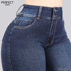 Jeans Skinny Flare Tiro Alto 2074