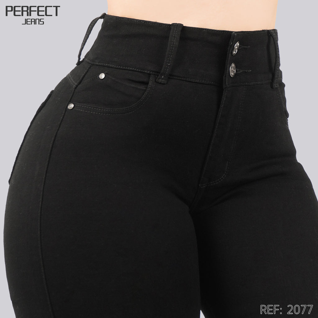 Jeans Skinny Flare Tiro Alto 2077