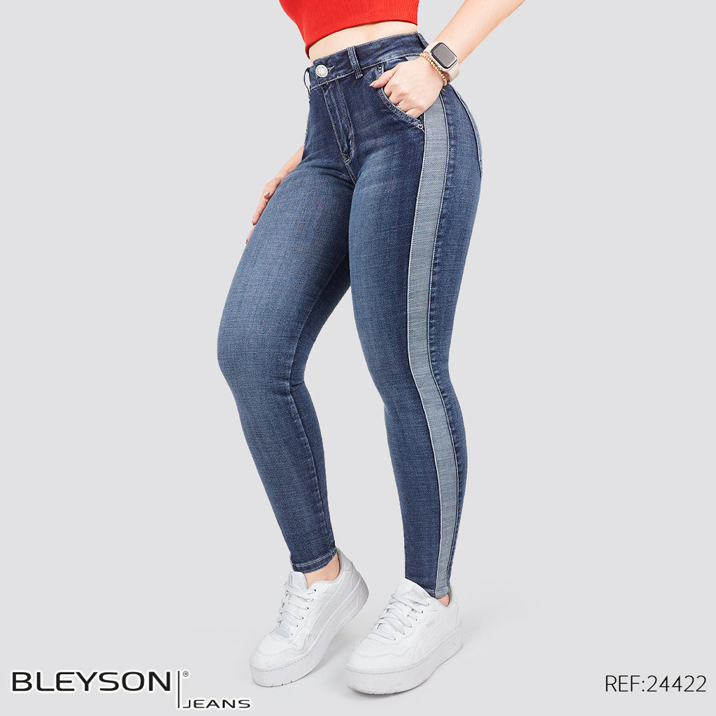 Jeans skinny tiro alto 24422