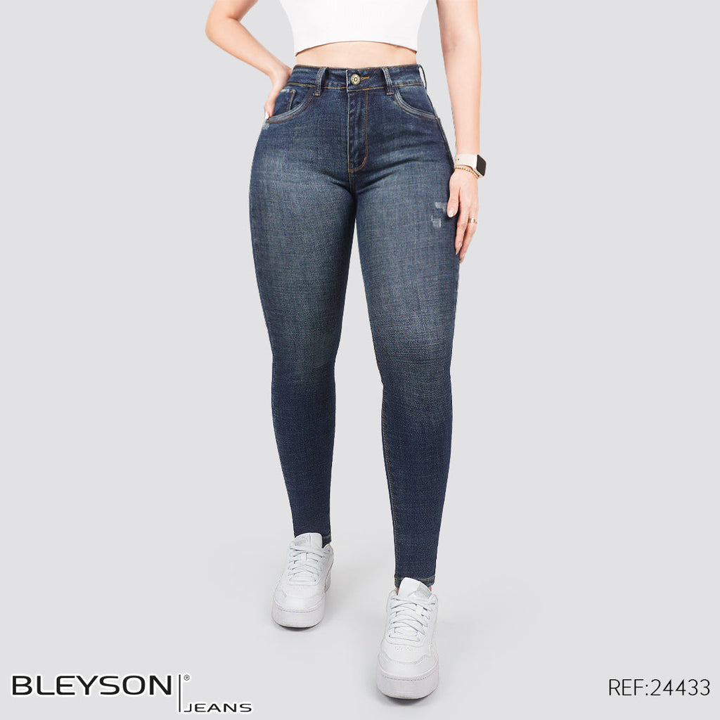 Jeans skinny tiro alto 24433