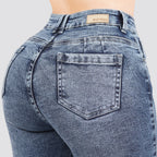 Jeans skinny tiro alto 24434