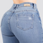 Jeans skinny tiro alto 24436