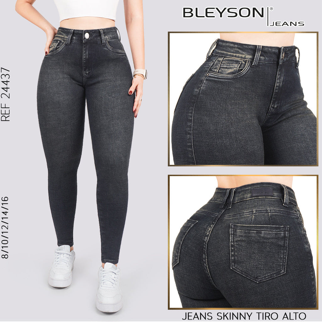 Jeans skinny tiro alto 24437
