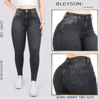 Jeans skinny tiro alto 24437