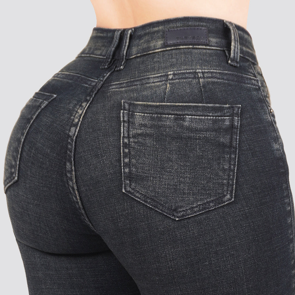 Jeans skinny tiro alto 24437