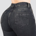 Jeans skinny tiro alto 24437