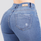 Jeans skinny tiro alto 24439