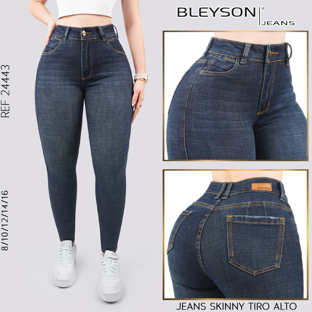 Jeans skinny tiro alto 24443