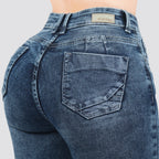 Jeans skinny tiro alto 24447