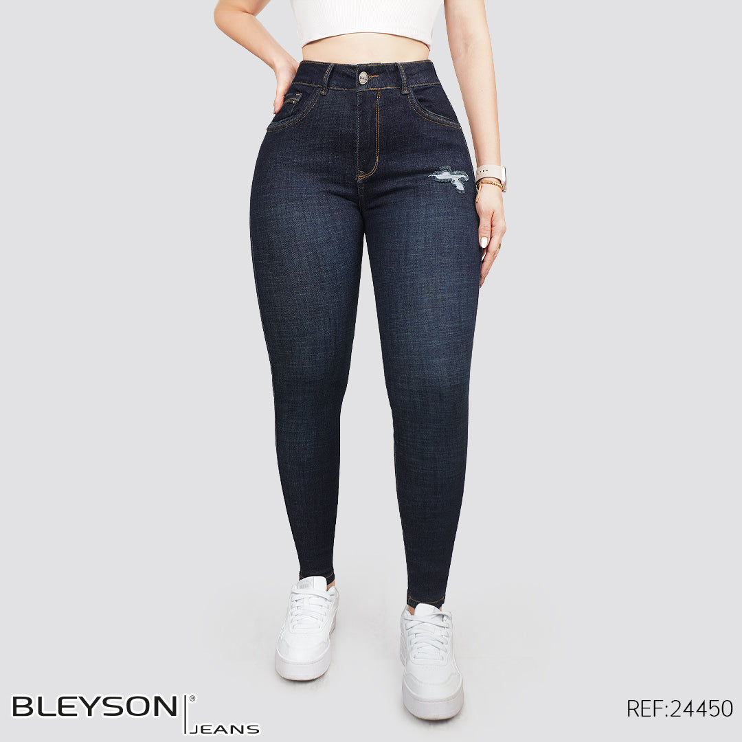 Jeans skinny tiro alto 24450