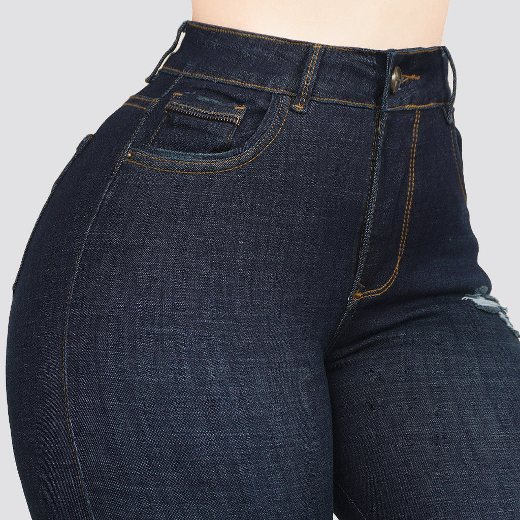 Jeans skinny tiro alto 24450