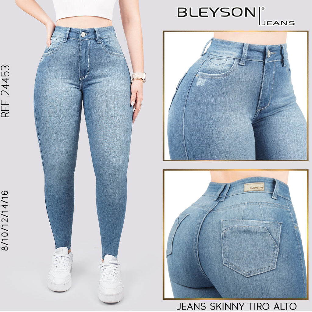 Jeans skinny tiro alto 24453