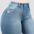 Jeans skinny tiro alto 24453