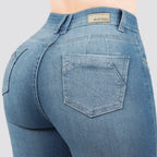 Jeans skinny tiro alto 24453