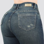 Jeans skinny tiro alto 24454