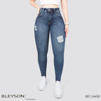 Jeans skinny tiro alto 24458