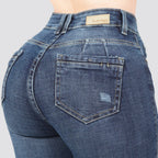 Jeans skinny tiro alto 24458