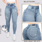 Jeans skinny tiro alto 24459