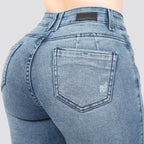 Jeans skinny tiro alto 24459