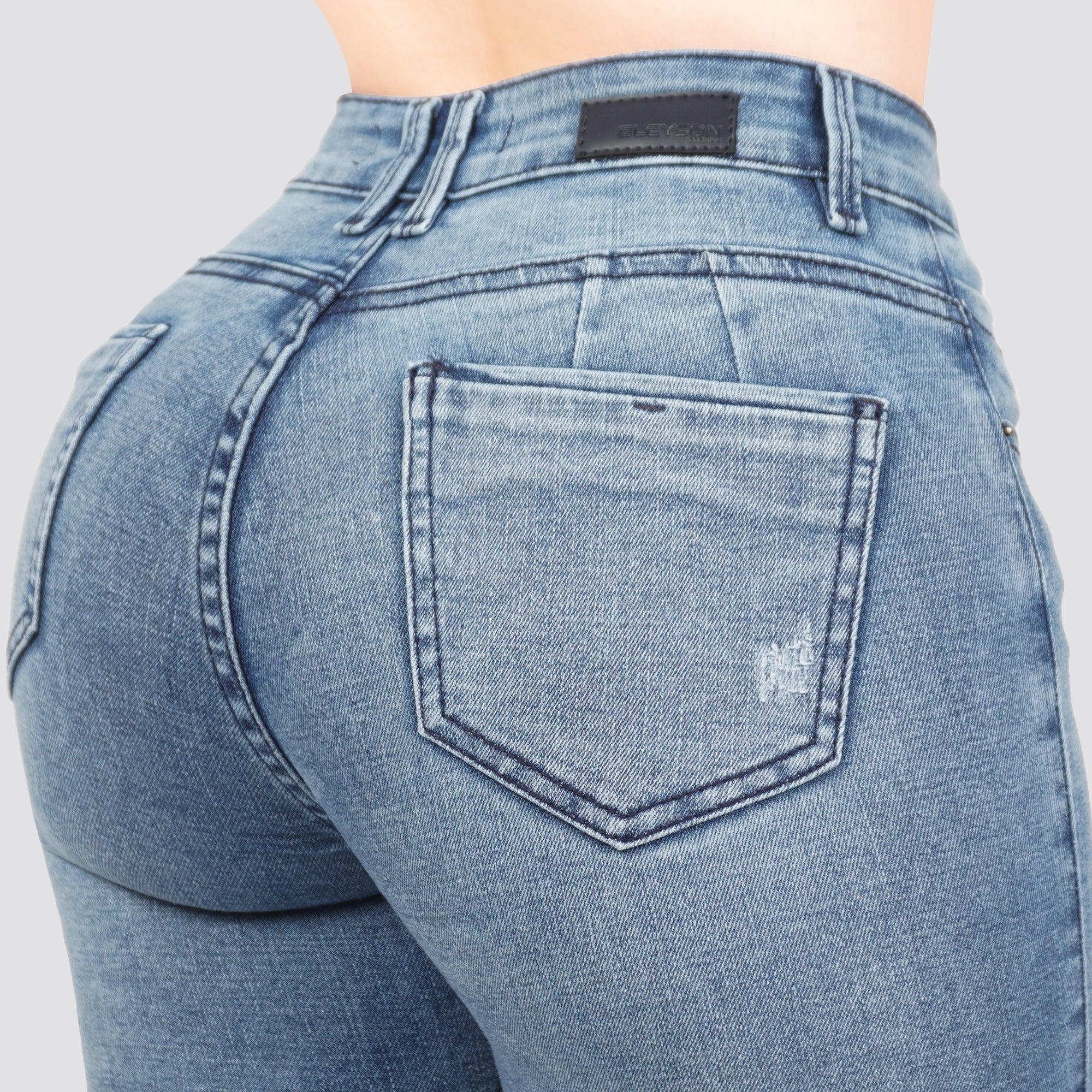 Jeans skinny tiro alto 24459