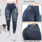 Jeans skinny tiro alto 24461