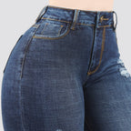 Jeans skinny tiro alto 24461