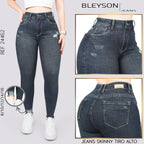 Jeans skinny tiro alto 24462