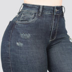 Jeans skinny tiro alto 24462
