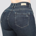 Jeans skinny tiro alto 24462