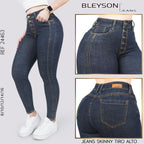 Jeans skinny tiro alto 24463