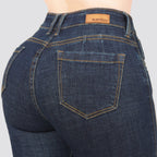 Jeans skinny tiro alto 24463
