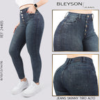 Jeans skinny tiro alto 24465