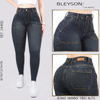 Jeans skinny tiro alto 24466