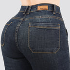 Jeans skinny tiro alto 24466