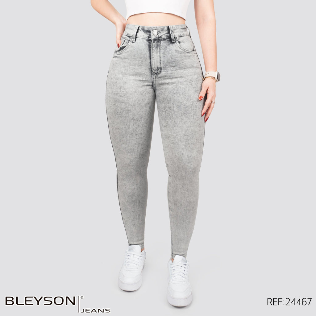 Jeans skinny tiro alto 24467