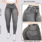 Jeans skinny tiro alto 24468