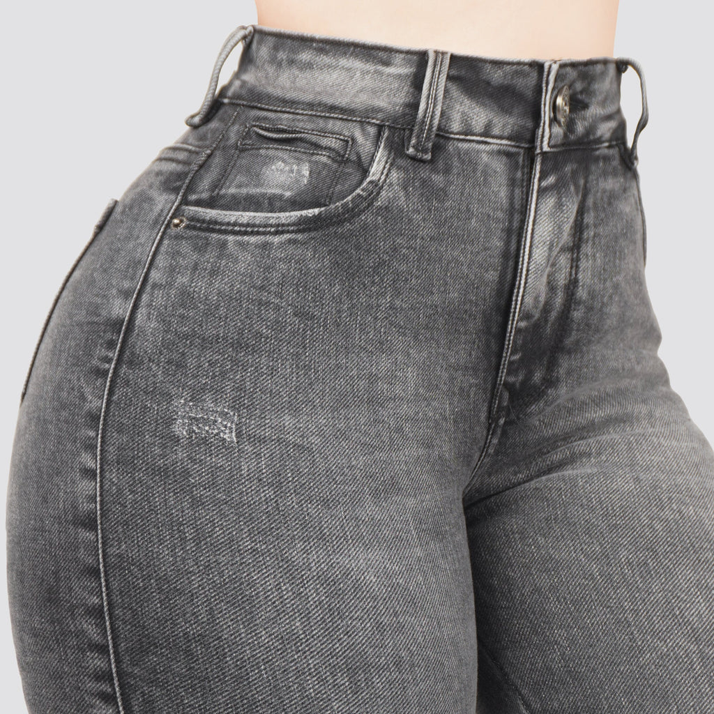 Jeans skinny tiro alto 24468