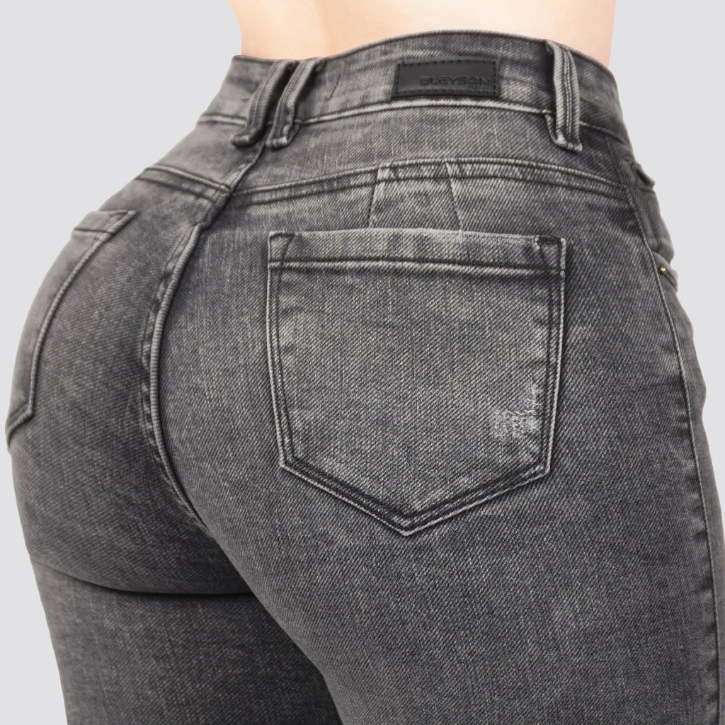 Jeans skinny tiro alto 24468