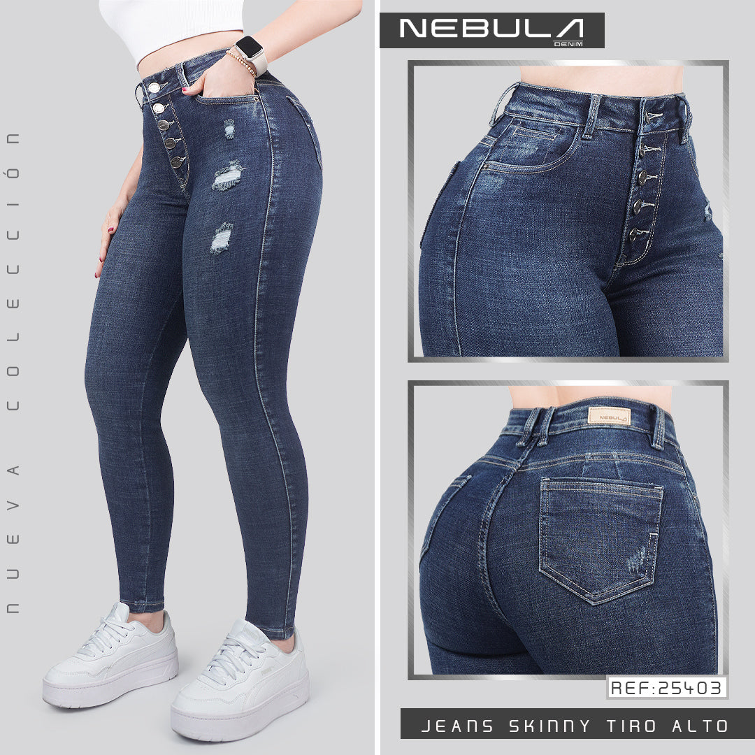 Jeans Skinny Tiro Alto 25403