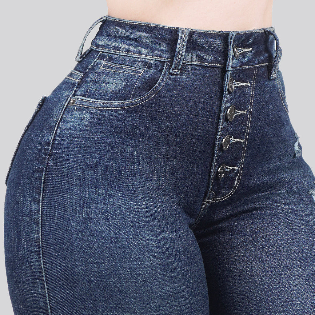 Jeans Skinny Tiro Alto 25403