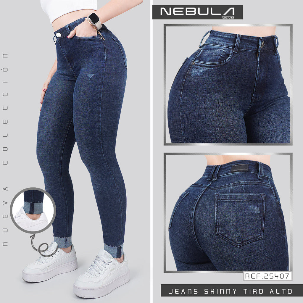 Jeans Skinny Tiro Alto 25407